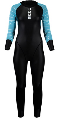 2026 Huub Womens Open Water Collective Back Zip Svømmevåddragt OWCWSB - Black / Sky Blue