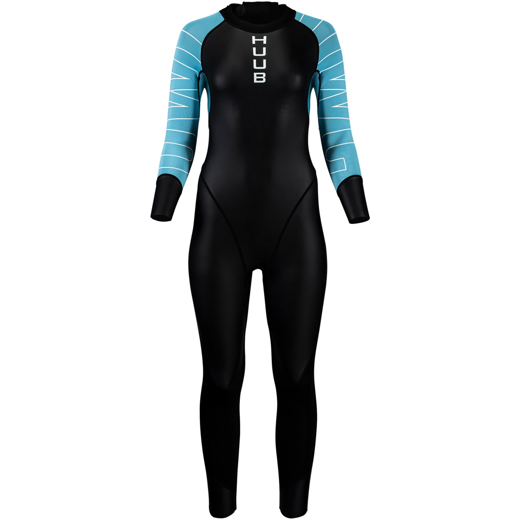 2026 Huub Womens Open Water Collective Back Zip Svømmevåddragt OWCWSB - Black / Sky Blue