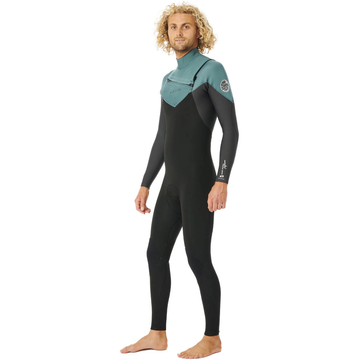2023 Rip Curl Mænd Dawn Patrol Performance øko 3/2mm Chest Zip Våddragt 15mmfs - Dæmpet Grøn