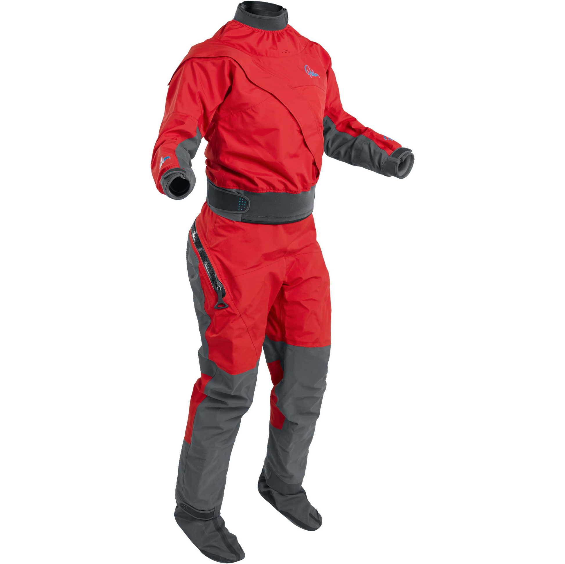 2025 Palm Dame Cascade Front Zip Kajak Drysuit 12369 - Flame Red