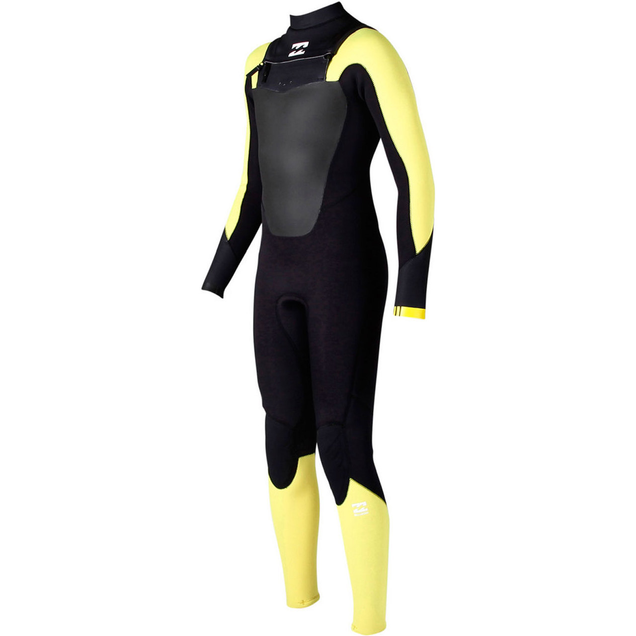 2017 Billabong Junior Absolut Comp 4 / 3mm Bryst Zip Wetsuit Mango Z44B03