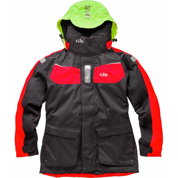 Gill Mens Coast Jacket Graphite / Rød IN12J