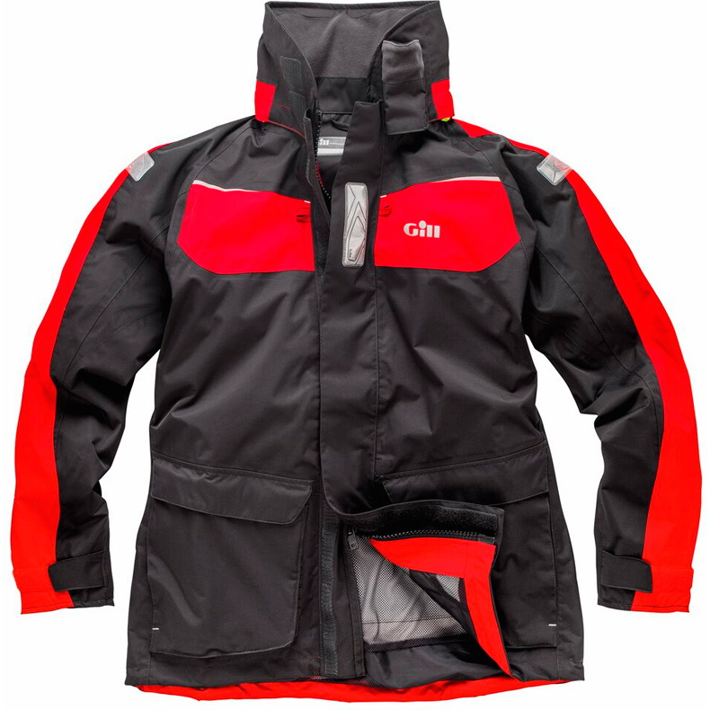 Gill Mens Coast Jacket Graphite / Rød IN12J