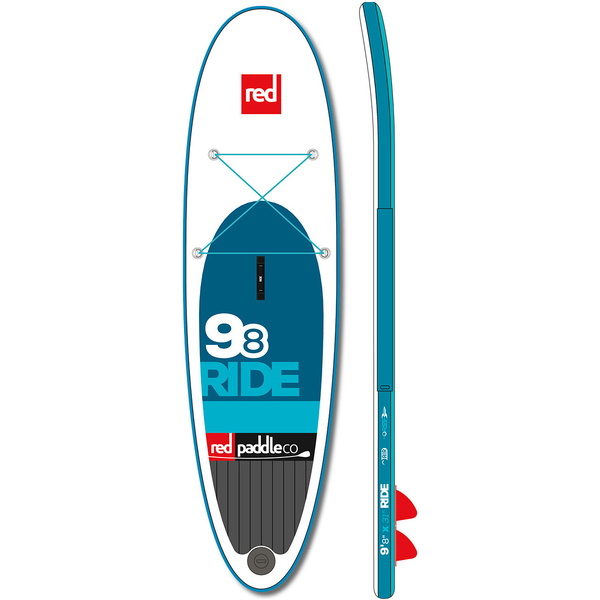 Red Paddle Co 9'8 Ride Inflatable Stand Up Paddle Board + Bag, Pump, Paddle & LEASH