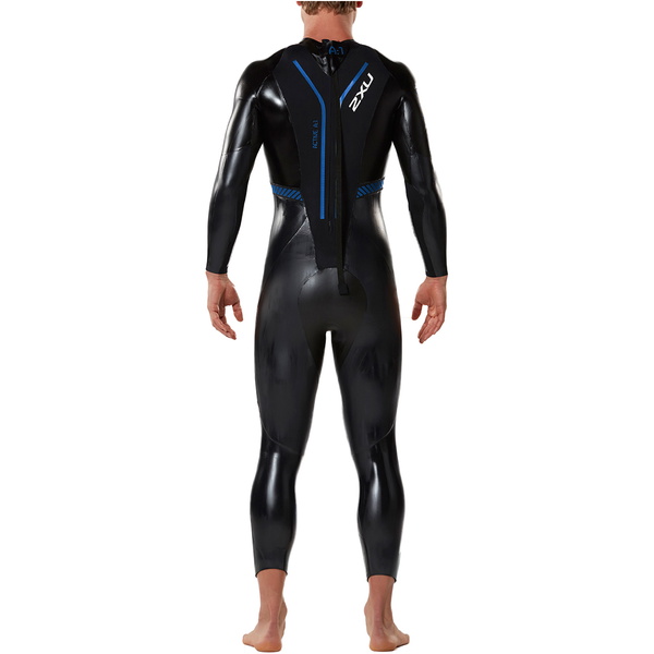 2017 2XU MENS A: 1 AKTIVT Triathlon Wetsuit BLACK / COBALT BLUE MW2304c