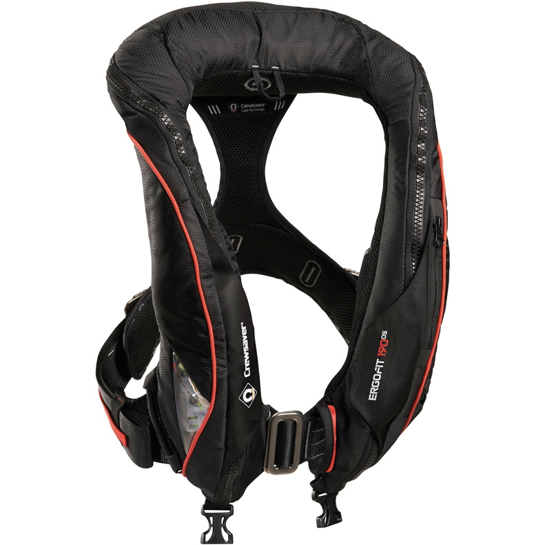2026 Crewsaver Ergofit 190n Offshore Auto Sele Let Hætte Redningsvest 9125bkap