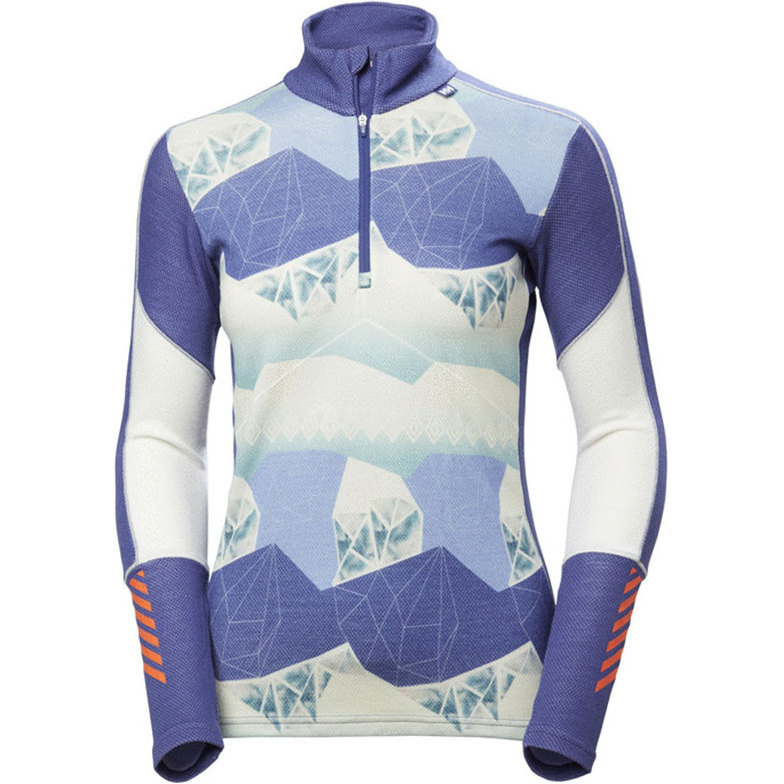 2018 Helly Hansen Ladies HH Lifa 1/2 Zip Merino Crew Base Layer Lavendel 48343