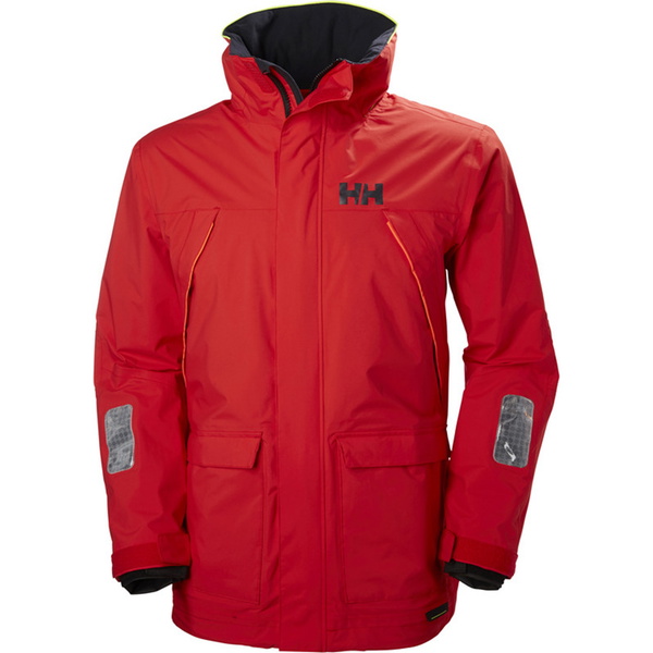 2019 Helly Hansen Pier Coastal Jakke 33872 & Buks 33900 Combi Sæt I Advarsel Røde / Ibenholt
