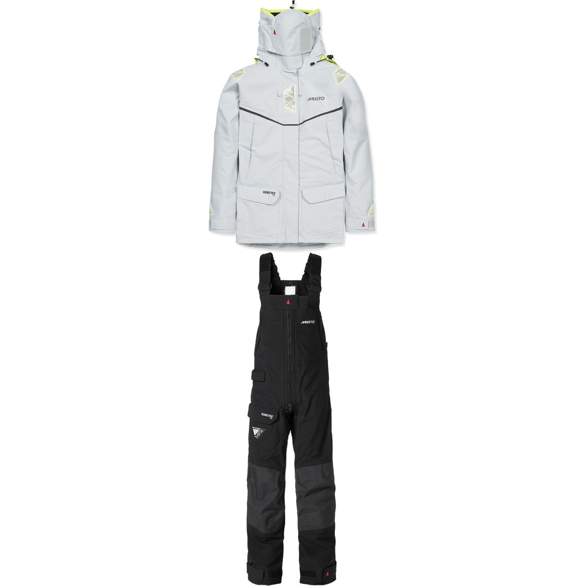 Musto Ladies MPX Goretex Offshore Jakke SM151W3 & Bukser SM1520 Combi Sæt PLATINUM / SVART