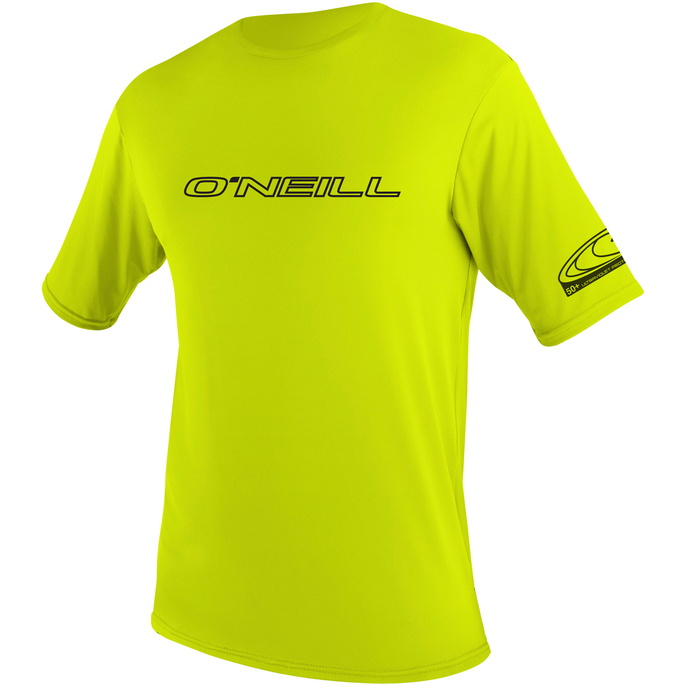 2026 O'Neill Mens Basic Skins Kortærmet Solskjorte LIME 3402