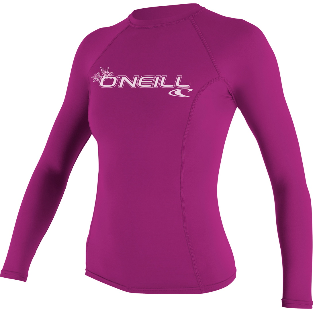 2026 O'neill Kvinders Grundlæggende Skins Langærmet Crew Lycra Vest 3549 - Ræv Pink