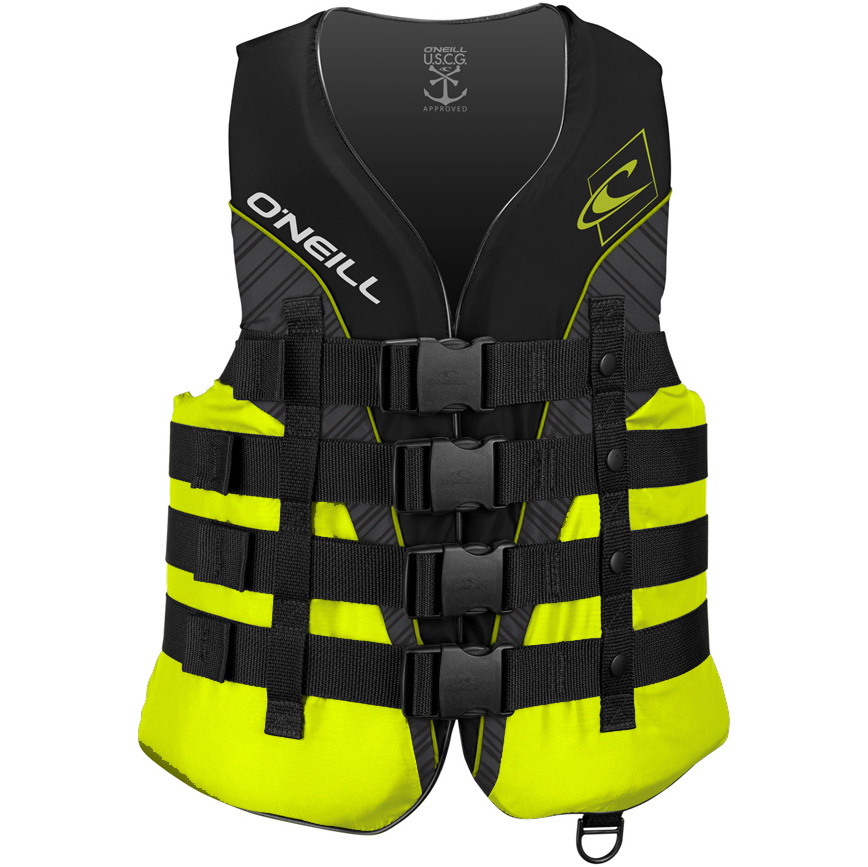 2026 O'neill Superlite 50n Ec Impact Vest 4723 - Sort / Lime / Smoke