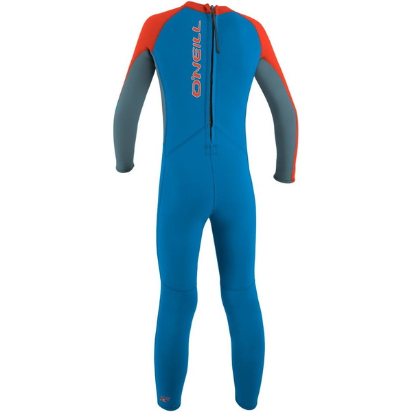 2026 O'neill Småbørn Reactor 2mm Back Zip Våddragt 4868 - Blå / Neonrød