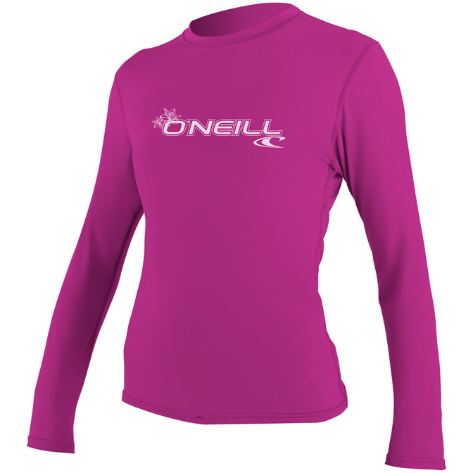 2026 O'Neill Womens Basic Skins Langærmet Rash Tee FOX PINK 4340