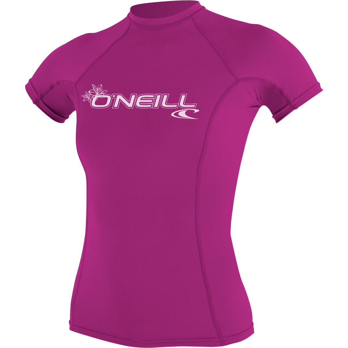 2026 O'neill Kvinders Grundlæggende Skins Kortærmet Crew Lycra Vest 3548 - Ræv Pink