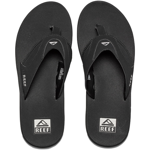 2026 Reef Herre Fanning Flip Flops BLACK SILVER R2026