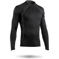 Mænds Hydrofobe Fleece Top Kvartal Lynlås Sort