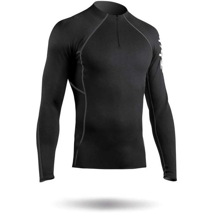 2021 Zhik Mænds Hydrofobe Fleece Top Kvartal Lynlås Sort Top410zm