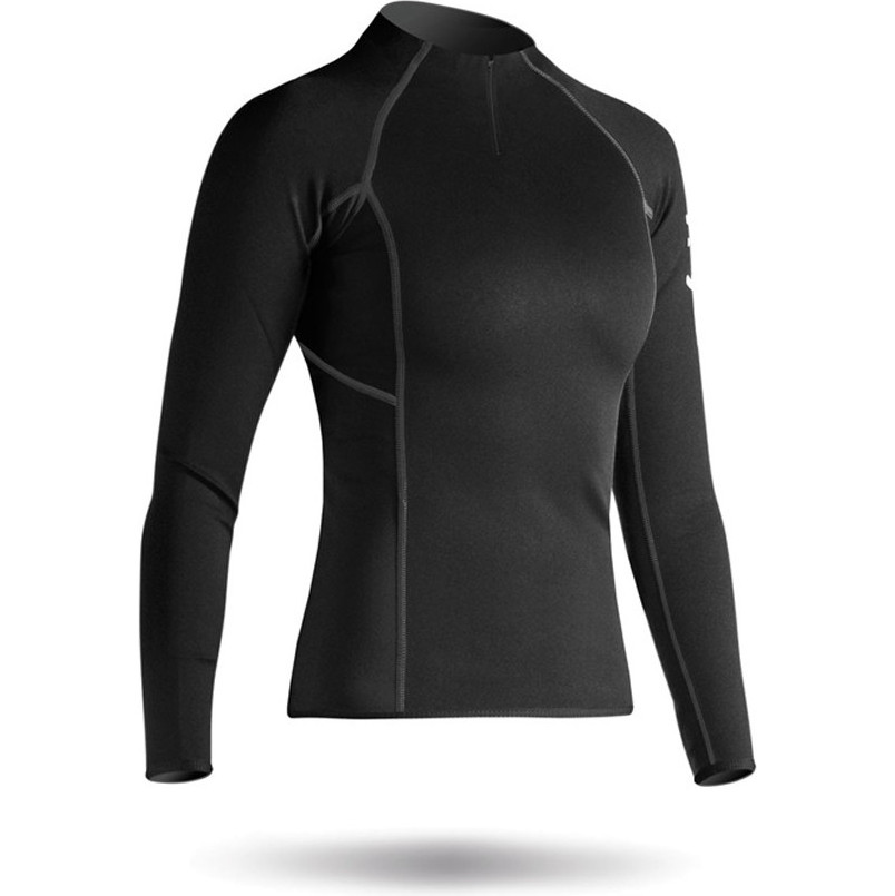 2021 Zhik Kvinders Hydrofobe Fleece Top Kvartal Lynlås Sort Top410zw