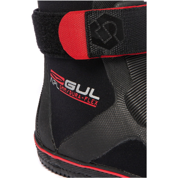 2025 Gul All Purpose 5mm Lace Up Dinghy Boots BO1304-B2 - Black / Rød