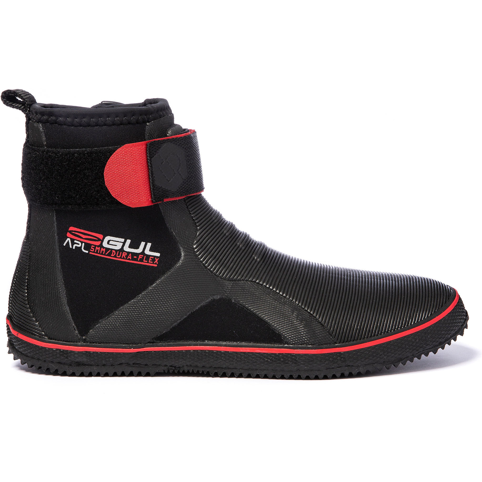 2025 Gul All Purpose 5mm Lace Up Dinghy Boots BO1304-B2 - Black / Rød