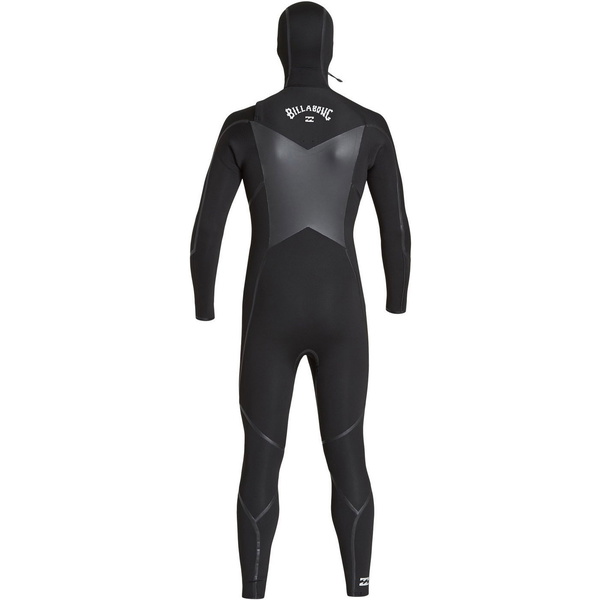 2019 Billabong Mænds Furnace Absolute X 5/4mm Hætte Chest Zip Våddragt Sort Q45m08
