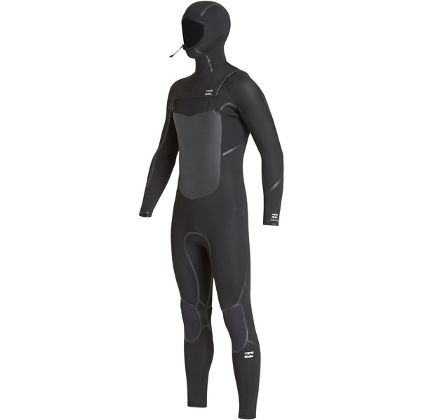 2019 Billabong Mænds Furnace Absolute X 5/4mm Hætte Chest Zip Våddragt Sort Q45m08