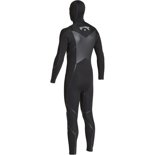 2019 Billabong Mænds Furnace Absolute X 5/4mm Hætte Chest Zip Våddragt Sort Q45m08