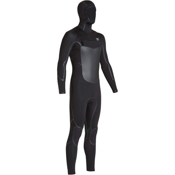 2019 Billabong Mænds Furnace Absolute X 5/4mm Hætte Chest Zip Våddragt Sort Q45m08