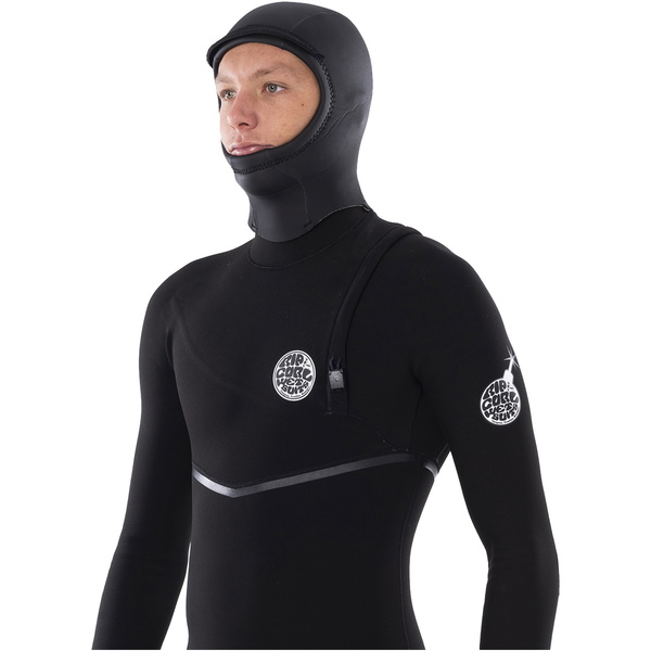 2025 Rip Curl Flashbomb Heatseeker 3mm Neopren Hætte Who8af - Sort
