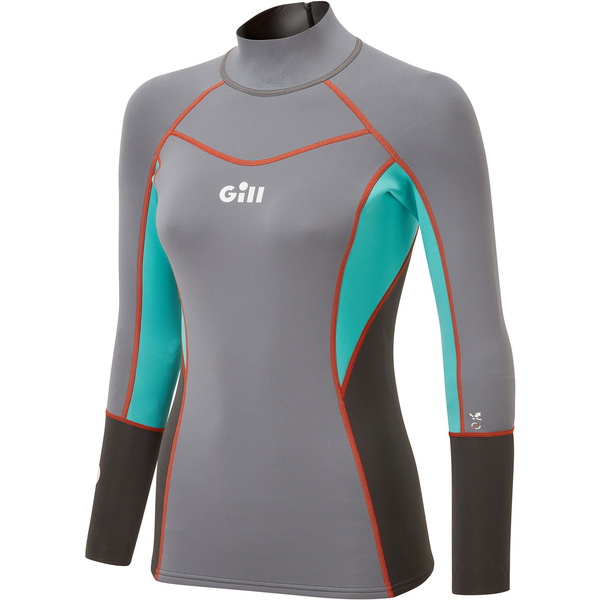 Gill Womens Zenlite 1.5mm Flatlock Neopren Top 5003W - Steel Grey