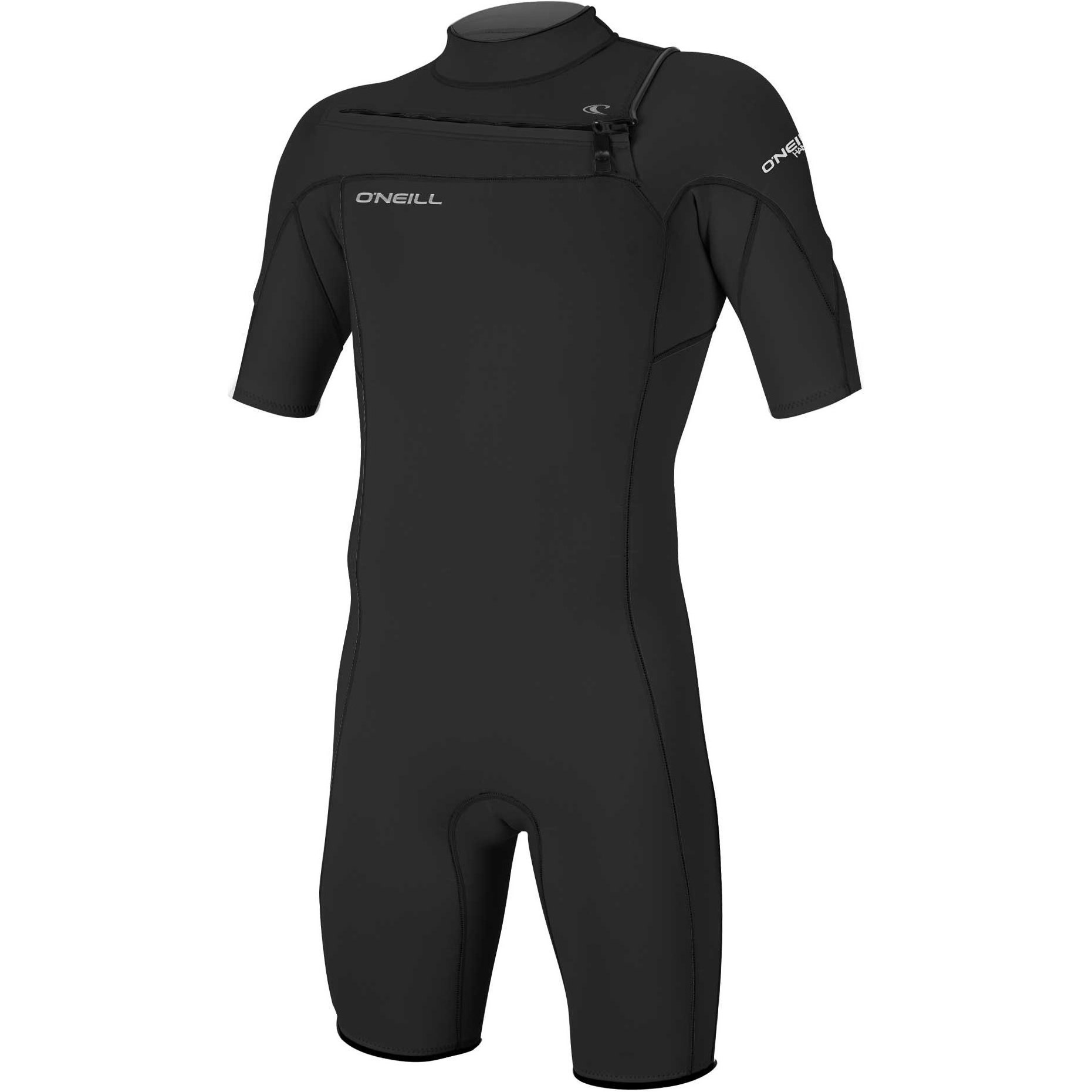 2026 O'neill Mænd Hammer 2mm Chest Zip Shorty Våddragt 4927 - Sort