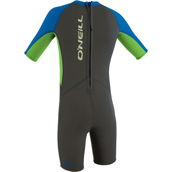 2026 O'neill Småbørn Reactor 2mm Back Zip  Shorty Våddragt 4867 - Graphite / Dayglo / Ocean