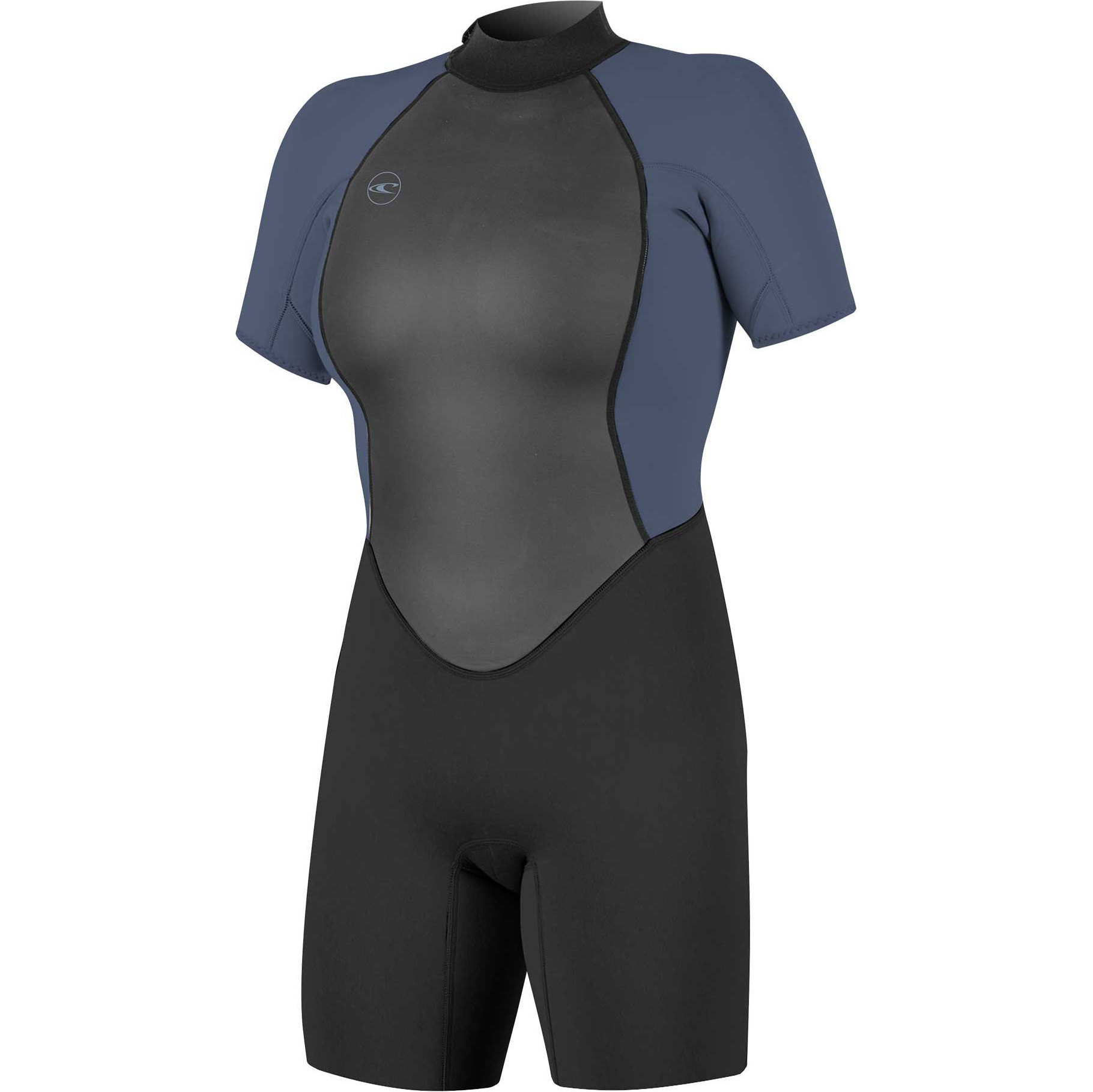 2025 O'neill Kvinder Reactor Ii 2mm Back Zip Shorty Våddragt 5043 - Sort / Tåge