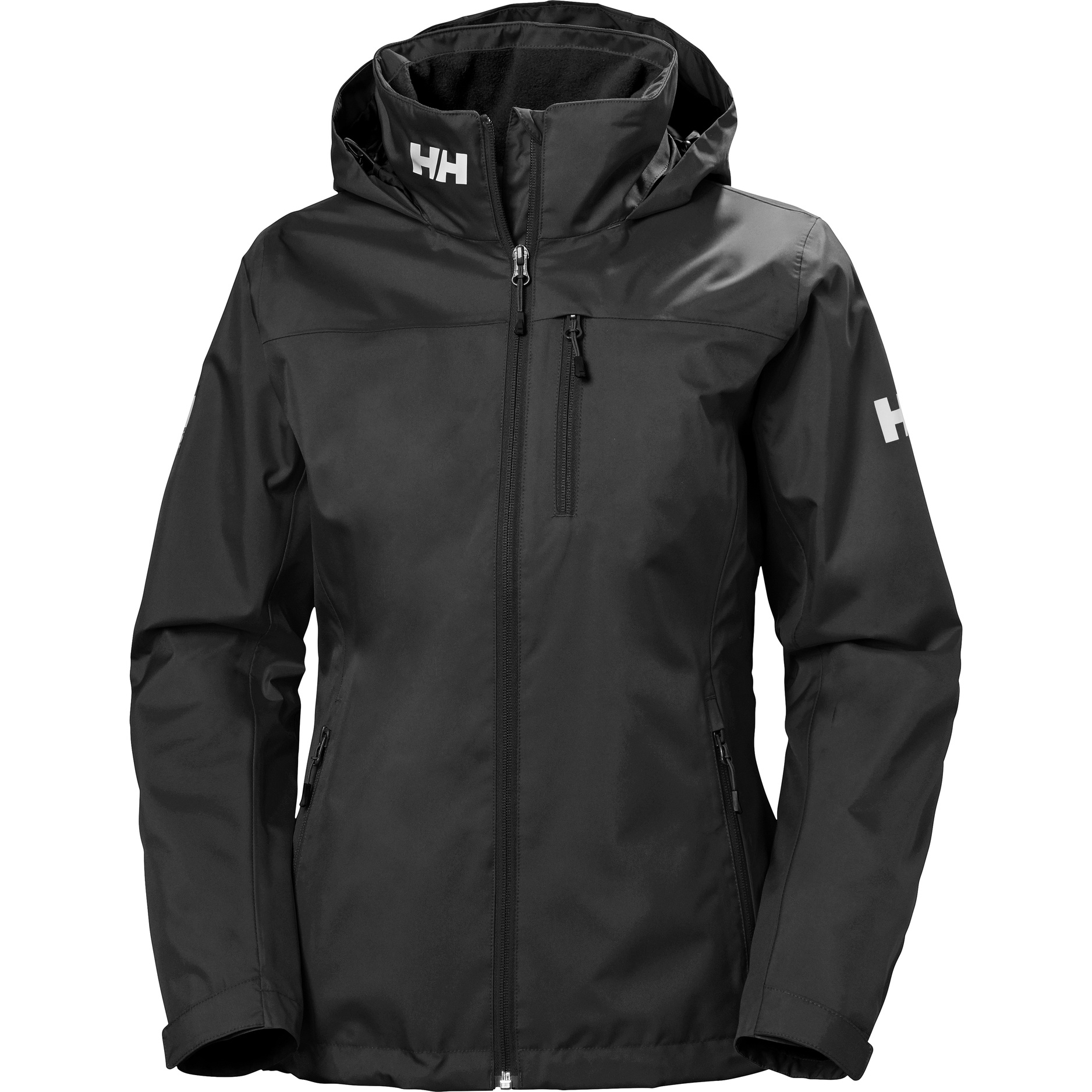 2024 Helly Hansen Kvinder Crew Hættetrøje Midlayer Sejljakke 33891 - Sort