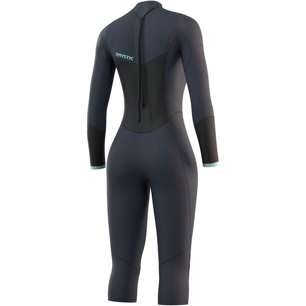 Mystic Womens Brand 3/2mm Long Arm Short Leg Back Zip Våddragt 21032 -.. Night Blue