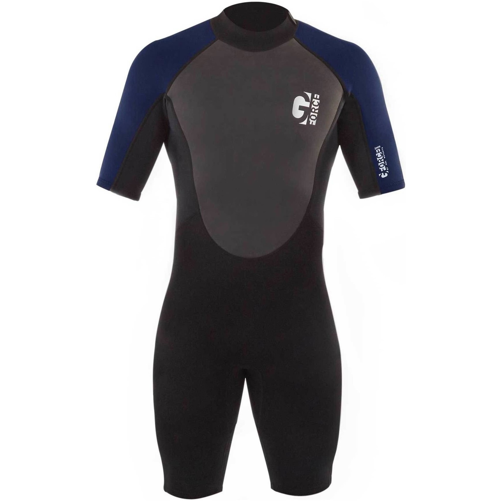 2026 Gul Mens G-Force 3mm Back Zip Shorty Wetsuit GF3305-B7 - Black / Navy