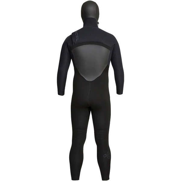 2023 Xcel Herre Drylock 5/4mm Hætte Chest Zip Våddragt MC54DH20 - Black