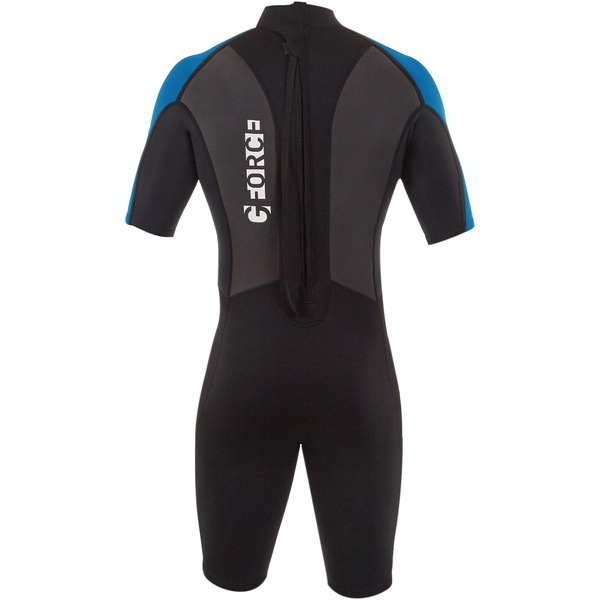 2026 Gul Junior G-Force 3mm Back Zip Shorty Wetsuit GF3307-B7 - Black / Zafir