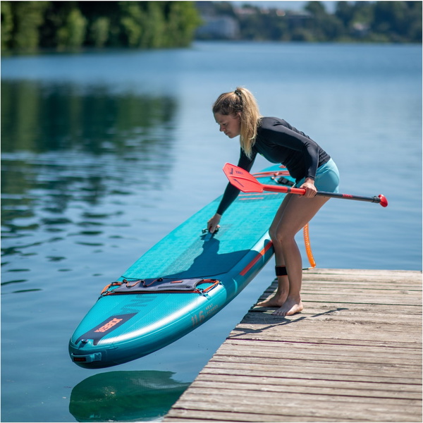 2024 Jobe Duna 11'6 Oppustelig Sup Paddle Board Pakke 486423007 Teal - Board, Taske, Pumpe, Padle Og Snor