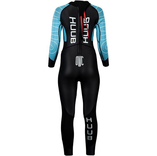2026 Huub Womens Open Water Collective Back Zip Svømmevåddragt OWCWSB - Black / Sky Blue