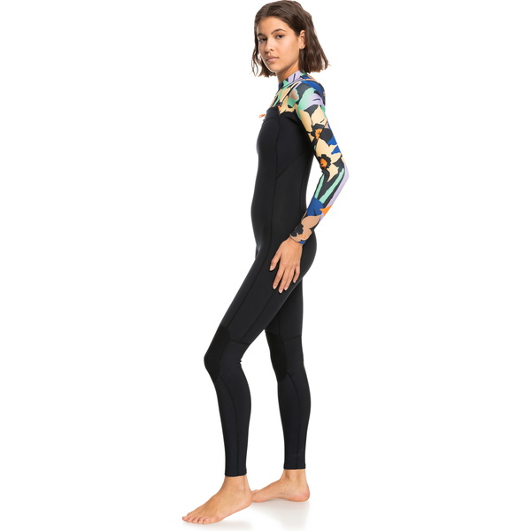 2023 Roxy Kvinders Strøm Af Cool 3/2mm Chest Zip Våddragt Erjw103148 - Antracit