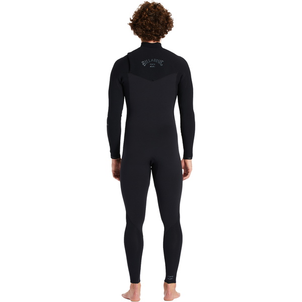 2024 Billabong Revolution For Mænd 3/2mm Chest Zip Våddragt Abyw100176 - Sort