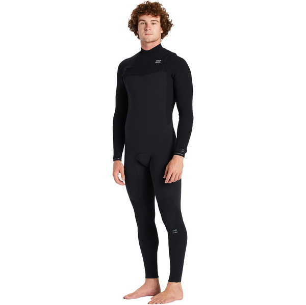 2024 Billabong Revolution For Mænd 3/2mm Chest Zip Våddragt Abyw100176 - Sort