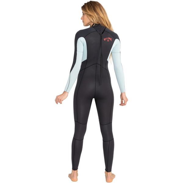 2023 Billabong Kvinder Launch 5/4mm Back Zip Våddragt ABJW100159 - Grey