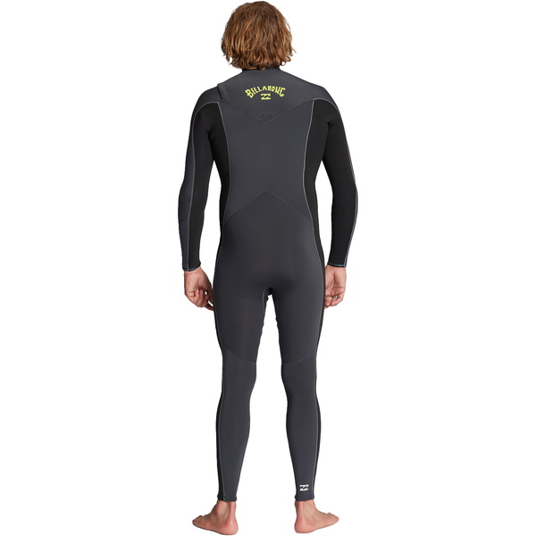 2024 Billabong Mænd Absolute 3/2mm Gbs Chest Zip Våddragt Abyw100192 - Grå
