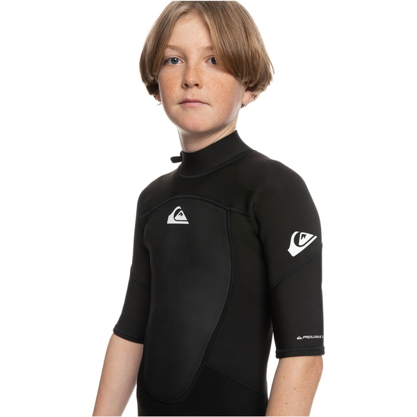 2025 Quiksilver Dreng Prologue 2mm Back Zip Shorty Våddragt Eqbw503021 - Sort