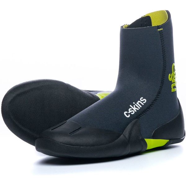 2026 C-Skins Junior Legend 3.5mm Neoprenstøvler Med Lynlås Og Rund Snude C-BOLEJZ - Graphite / Flash Green / Black