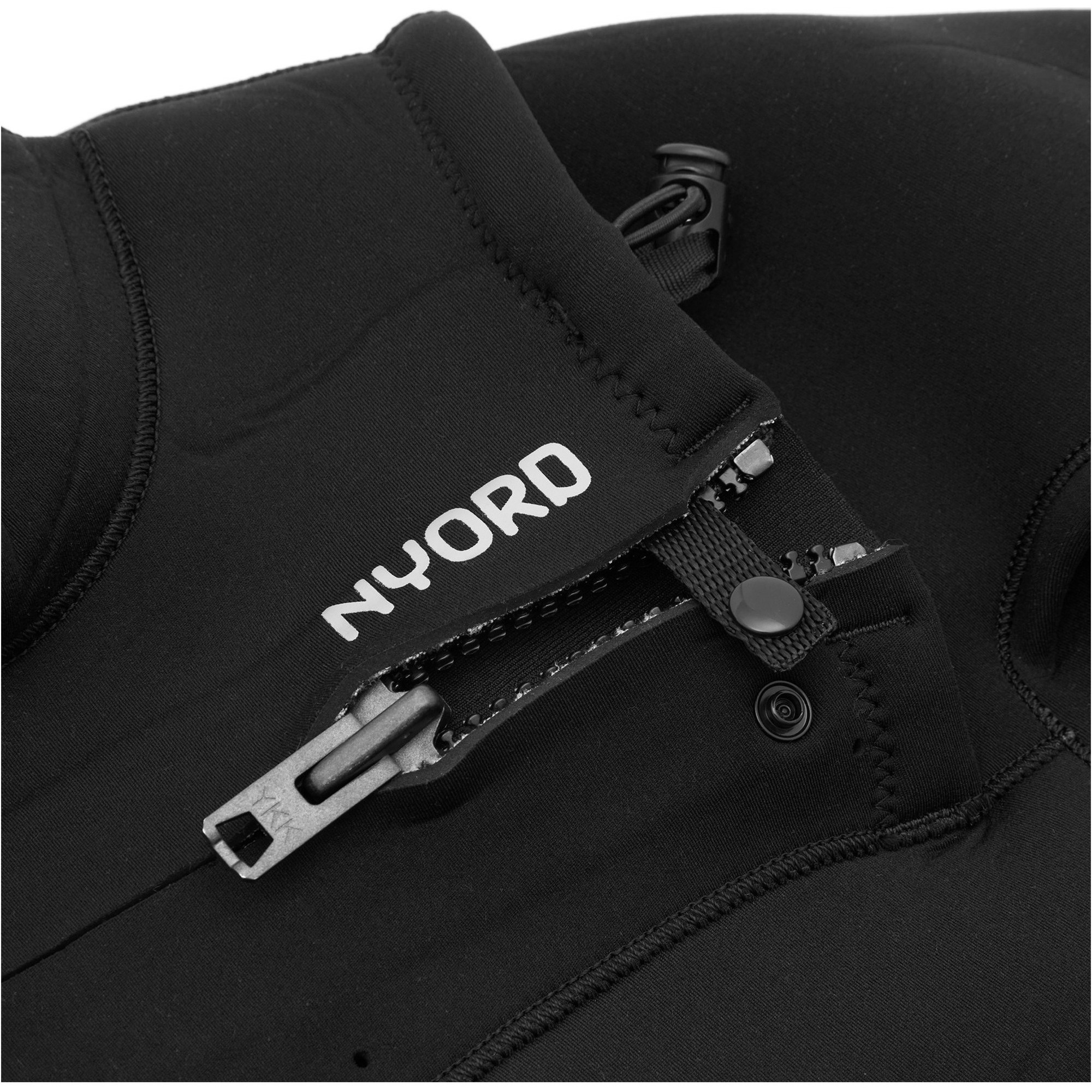 2025 Nyord Kvinder Furno Ultra Plus 5/4mm Chest Zip Våddragt FUPW54001 - Black