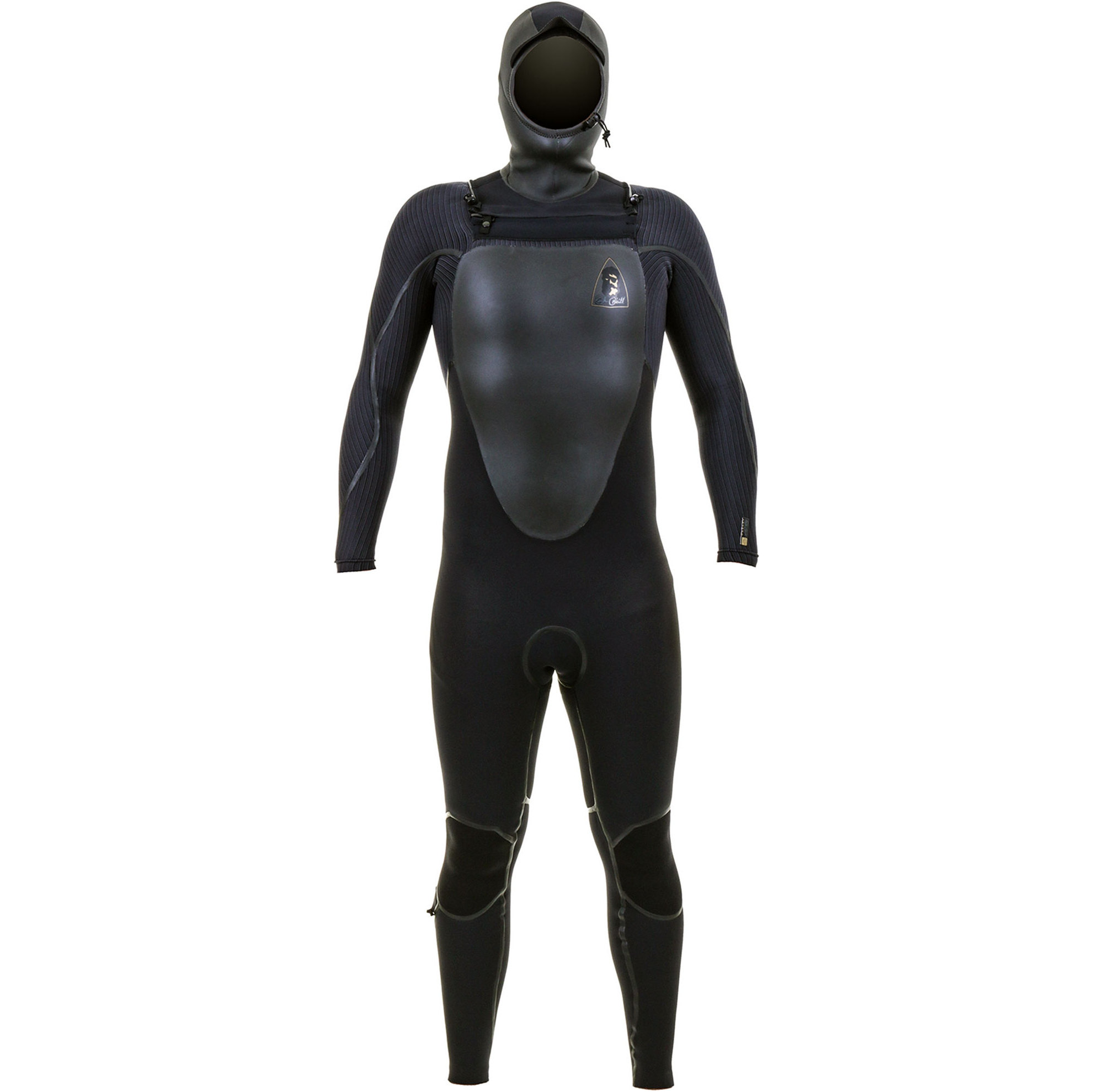 2025 O'Neill Mens Mutant Legend 5/4mm Chest Zip Hættevåddragt 5369 - Black